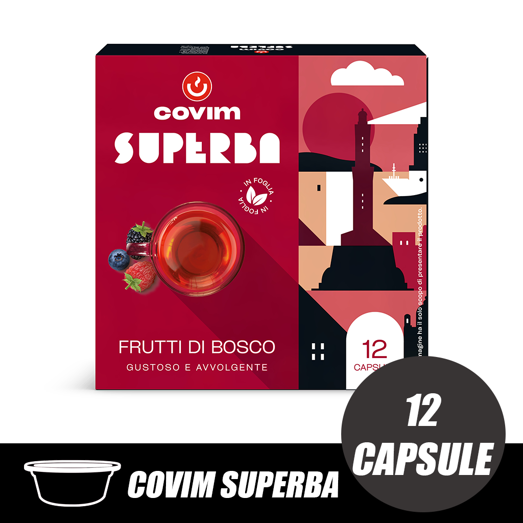 12 Capsule Tisana Frutti di Bosco Covim Superba | Dani Coffee Shop