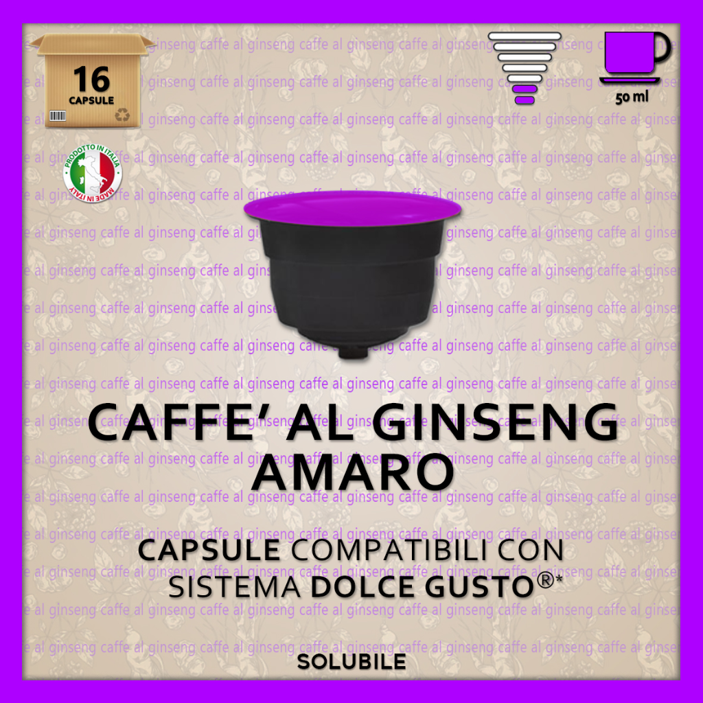 16 Capsule Ginseng Amaro 8 Caffè per Dolce Gusto Capsule | Dani Coffee Shop