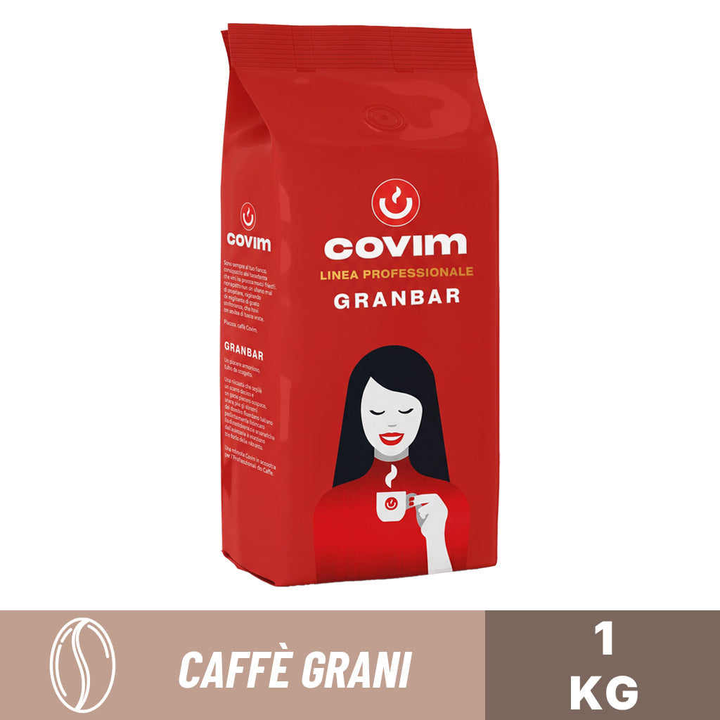 Sacchetto di caffè in grani Covim Linea Professionale miscela Granbar da 1 kg.