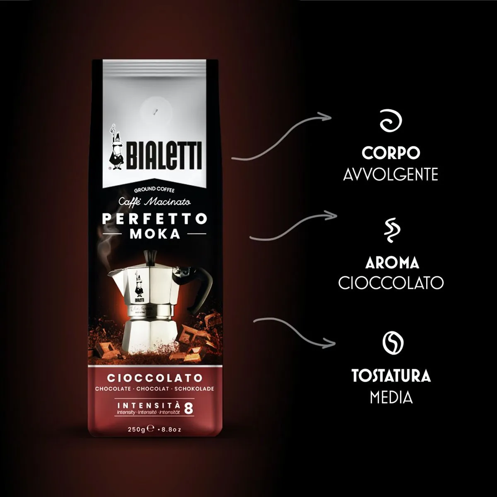 Bialetti Café moulu Perfetto Moka Cioccolato 250 g