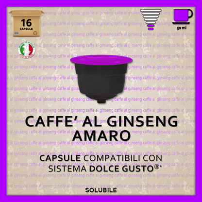 16 Capsule Ginseng Amaro 8 Caffè per Dolce Gusto Capsule | Dani Coffee Shop