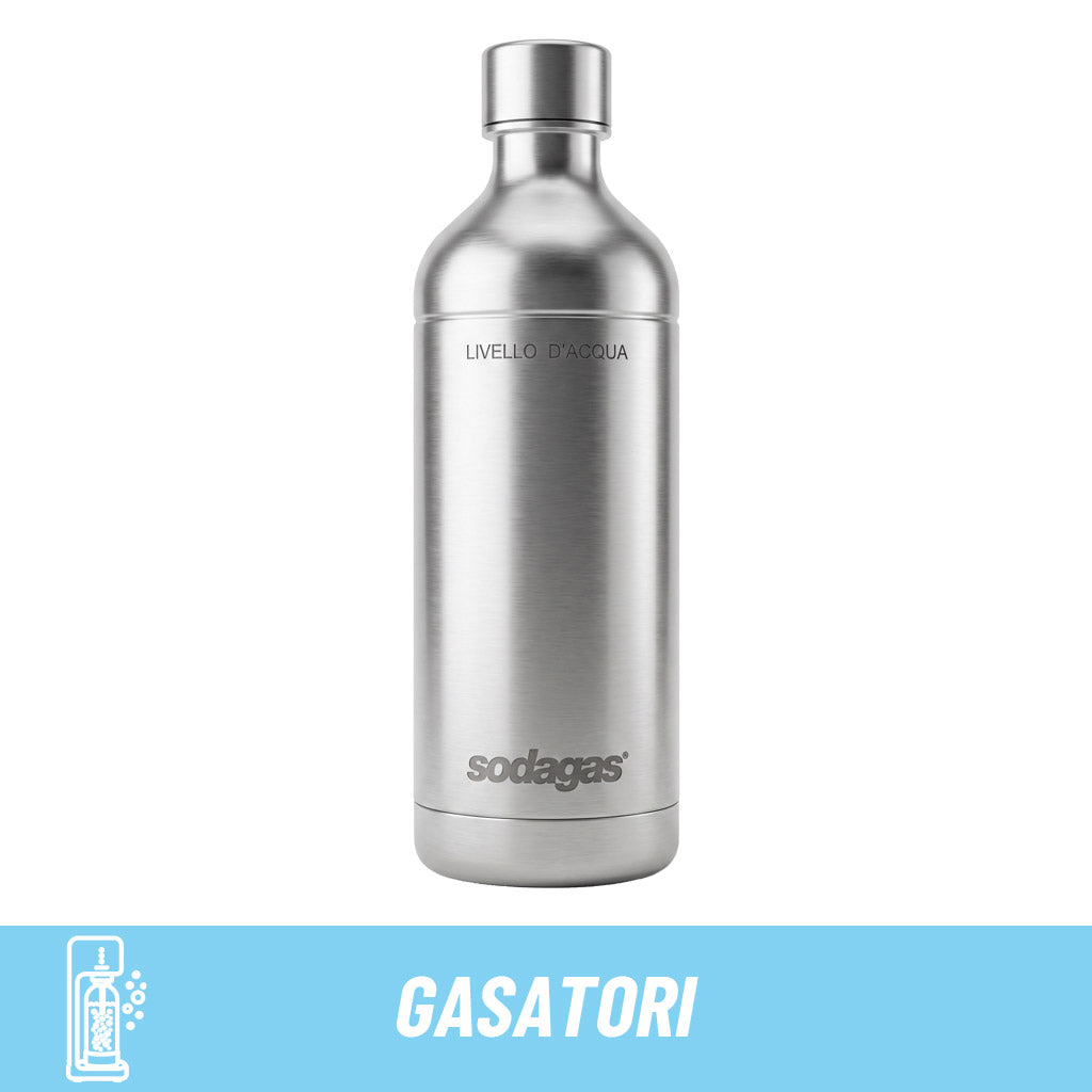 Bottiglia universale per gasatore Sodagas in acciaio inox da 1 litro