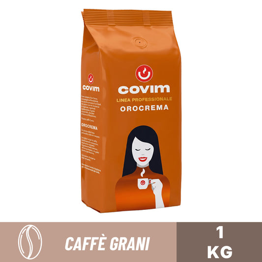 Sacchetto di caffè in grani Covim Linea Professionale miscela Orocrema da 1 kg.