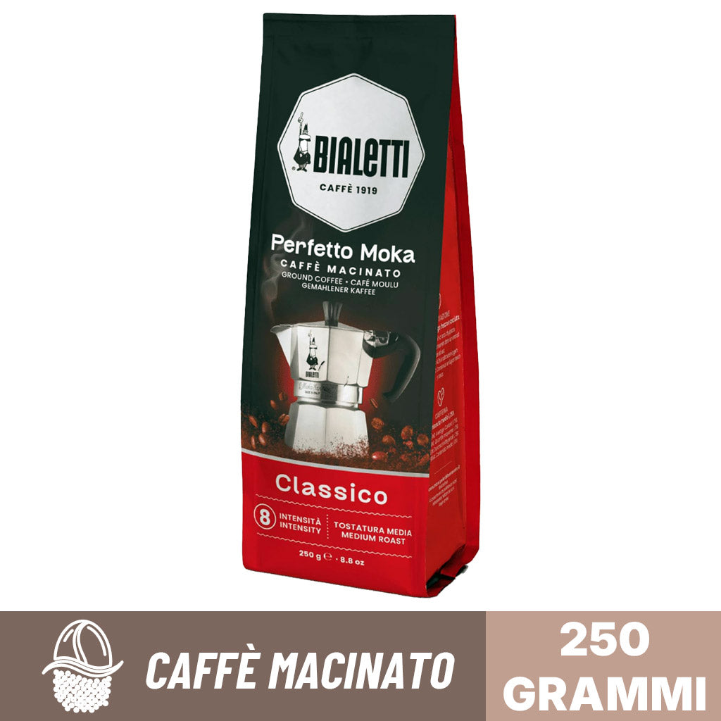 Fronte confezione caffè macinato classico perfetto moka