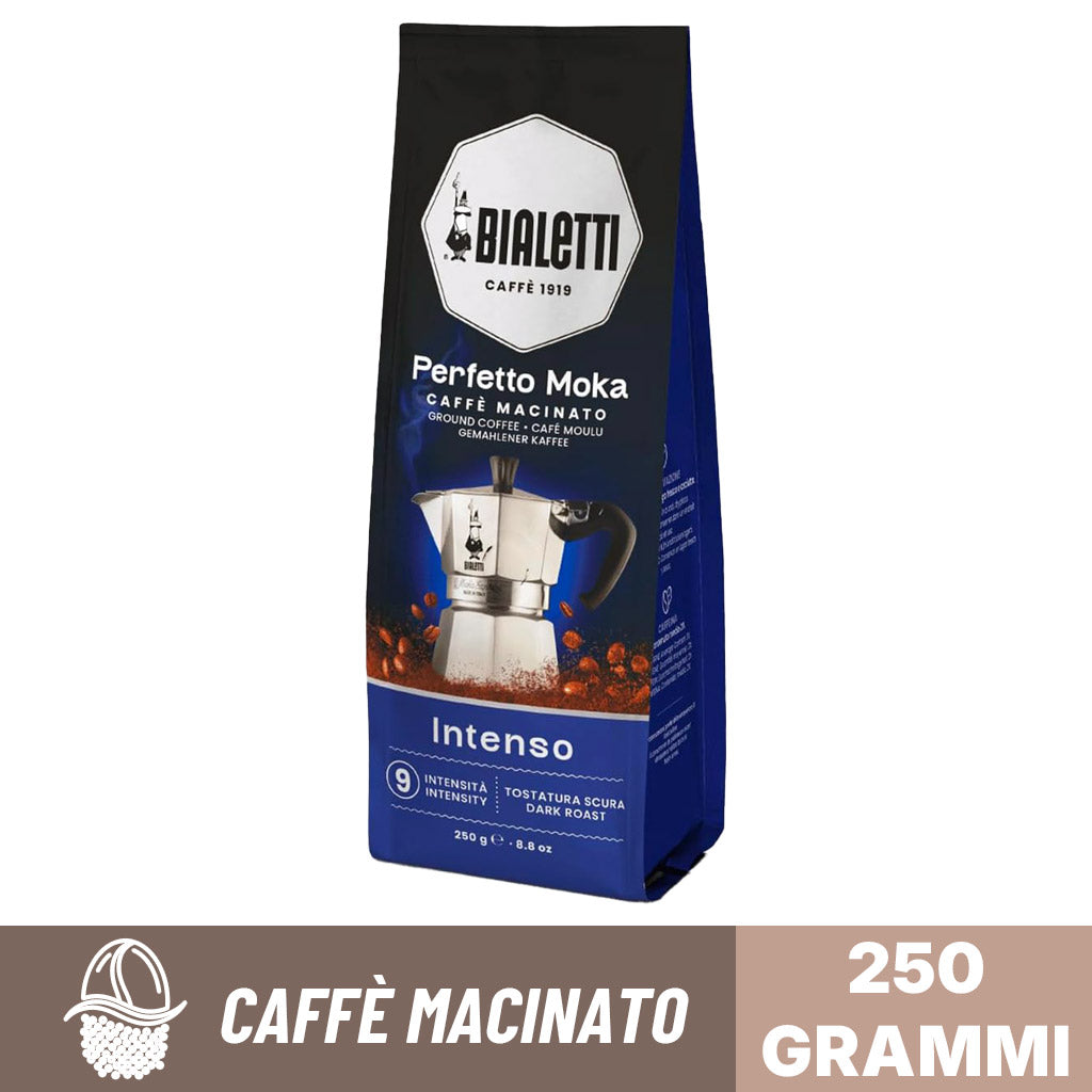 Fronte confezione caffè macinato intenso perfetto moka