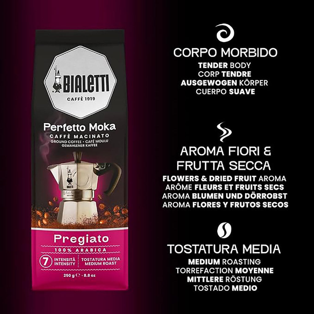 profilo aromatico perfetto moka pregiato 100% arabica