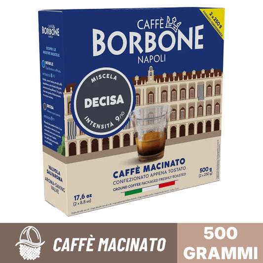 Caffè Borbone Miscela Decisa macinato per moka: bipack da 2x250 grammi con valvola salvaroma