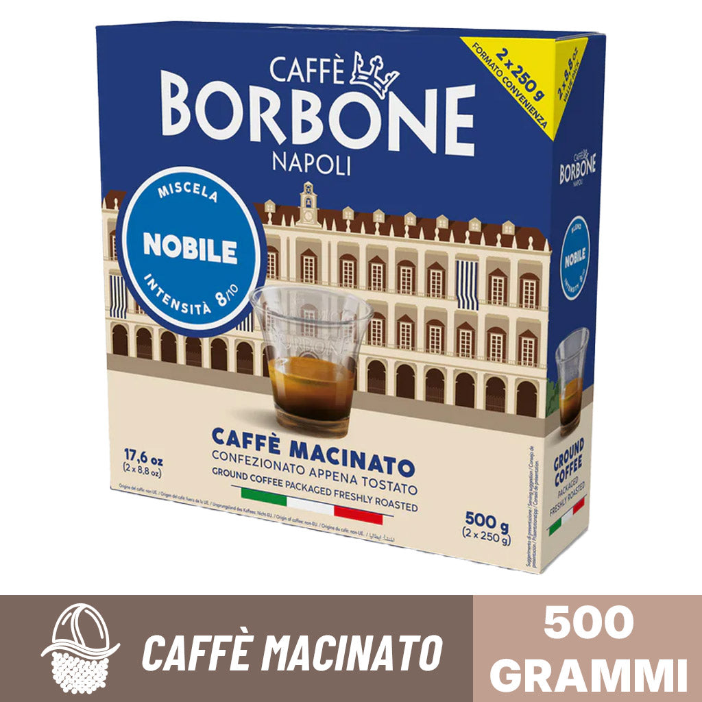 Caffè Borbone Miscela Nobile macinato per moka: bipack da 2x250 grammi con valvola salvaroma