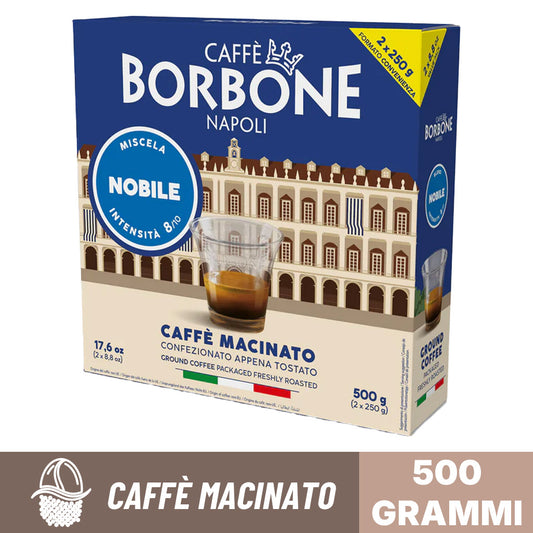 Caffè Borbone Miscela Nobile macinato per moka: bipack da 2x250 grammi con valvola salvaroma