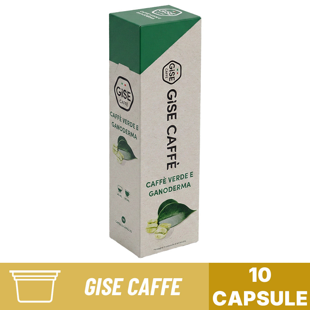 GISE Caffè Technology Ganoderma – confezione da 10 capsule per bevanda al caffè verde e ganoderma