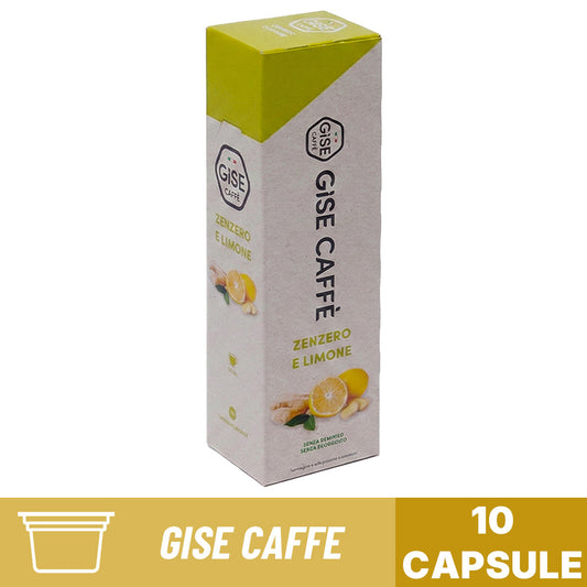 GISE Caffè Technology Zenzero e Limone – confezione da 10 capsule per tisana allo zenzero e limone