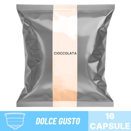 Capsule Cioccolata 8 Caffè compatibili Nescafé Dolce Gusto: sacchetto da 16 capsule per bevanda
