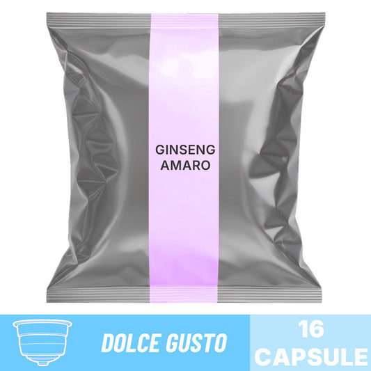 Capsule Ginseng Amaro 8 Caffè compatibili Nescafé Dolce Gusto: sacchetto da 16 capsule per bevanda