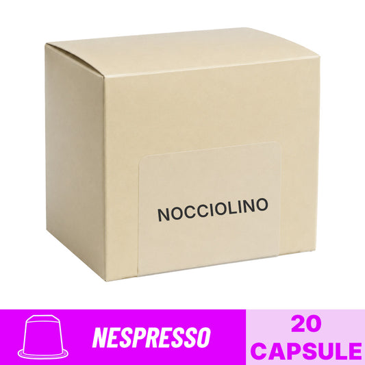 Capsule Nocciolino 8 Caffè compatibili Nespresso: confezione da 20 capsule per bevanda