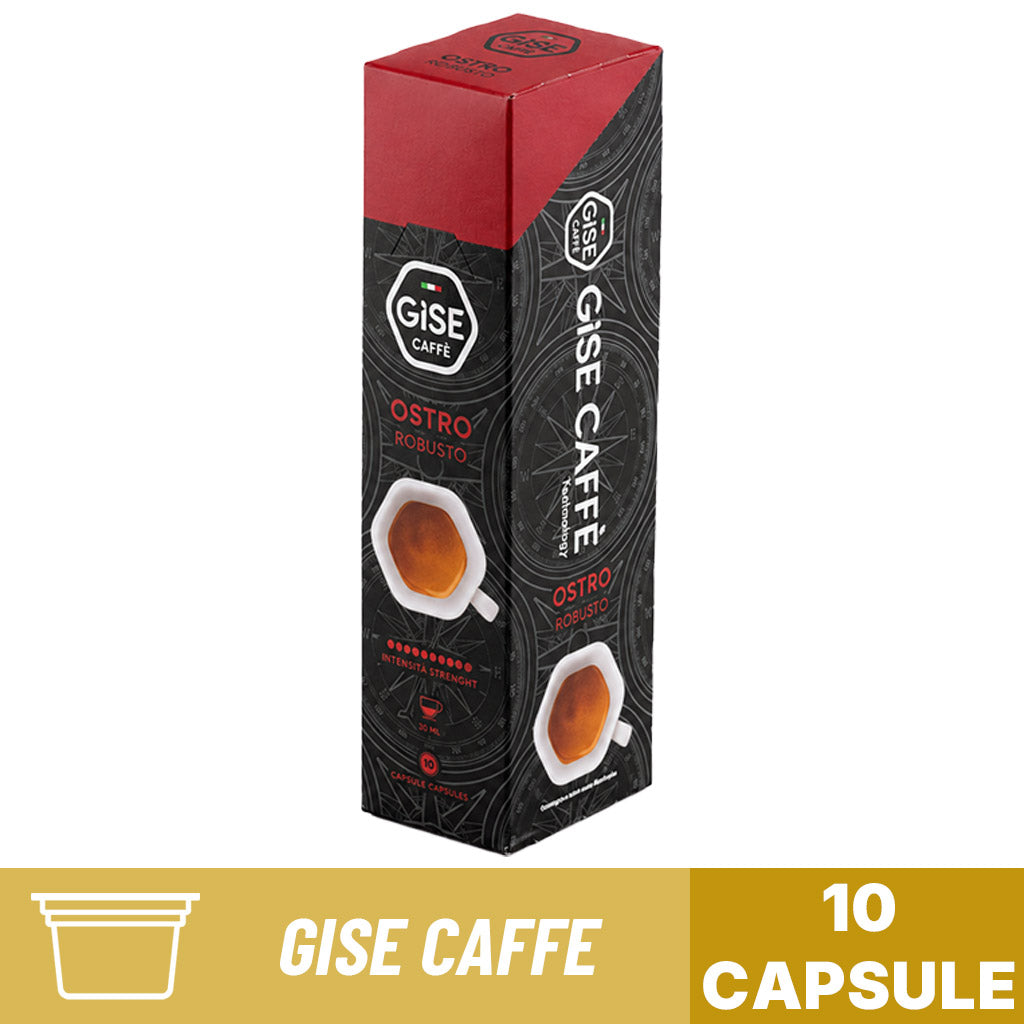 GISE Caffè Technology Ostro 100% Robusta – confezione da 10 capsule di caffè  