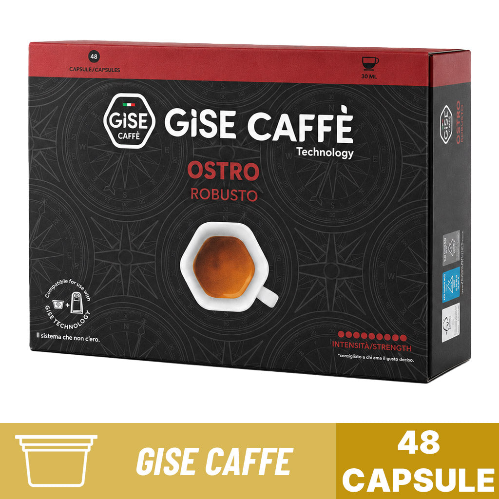 GISE Caffè Technology Ostro 100% Robusta – confezione da 48 capsule di caffè  