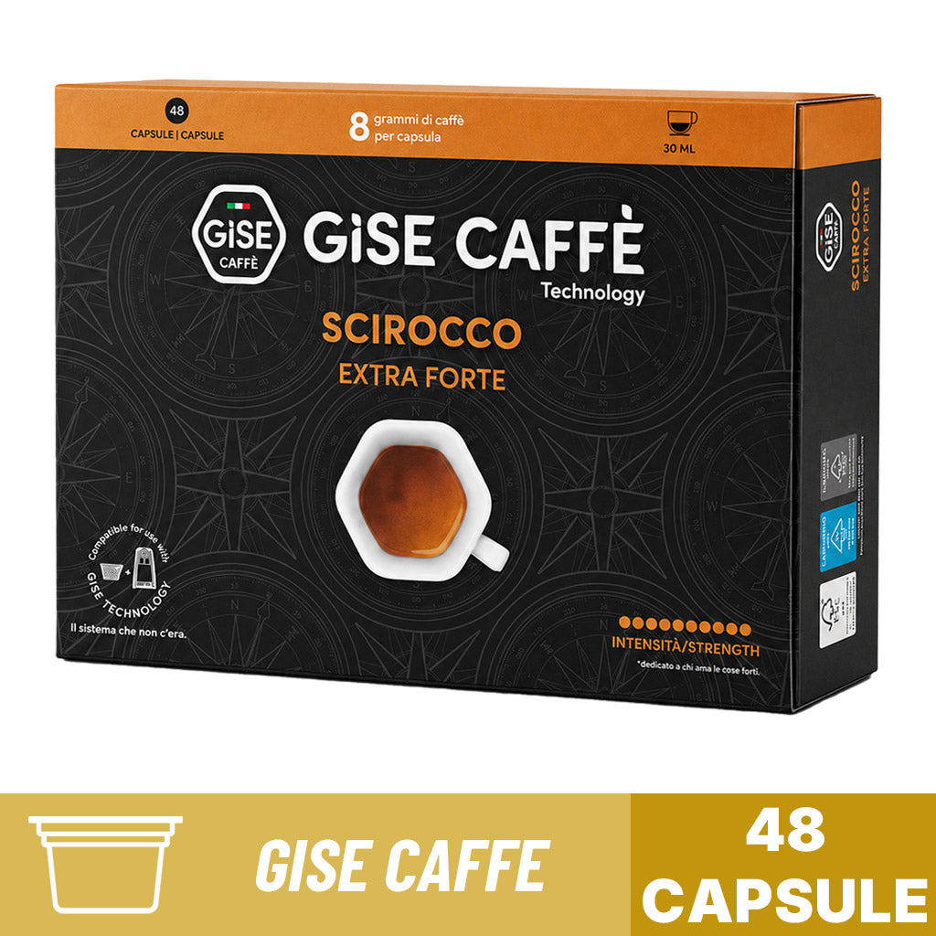 GISE Caffè Technology Scirocco – confezione da 48 capsule di caffè  