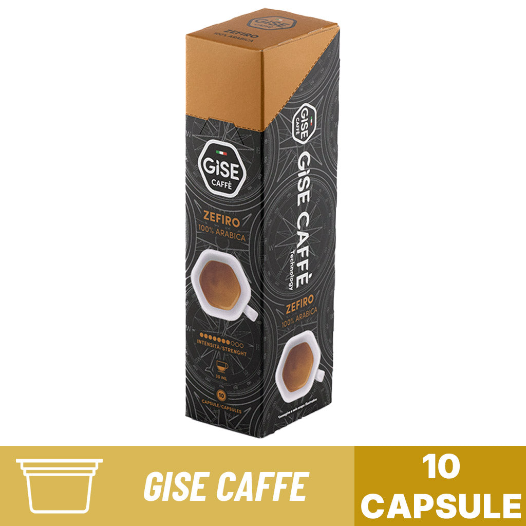 GISE Caffè Technology Zefiro 100% Arabica – confezione da 10 capsule di caffè