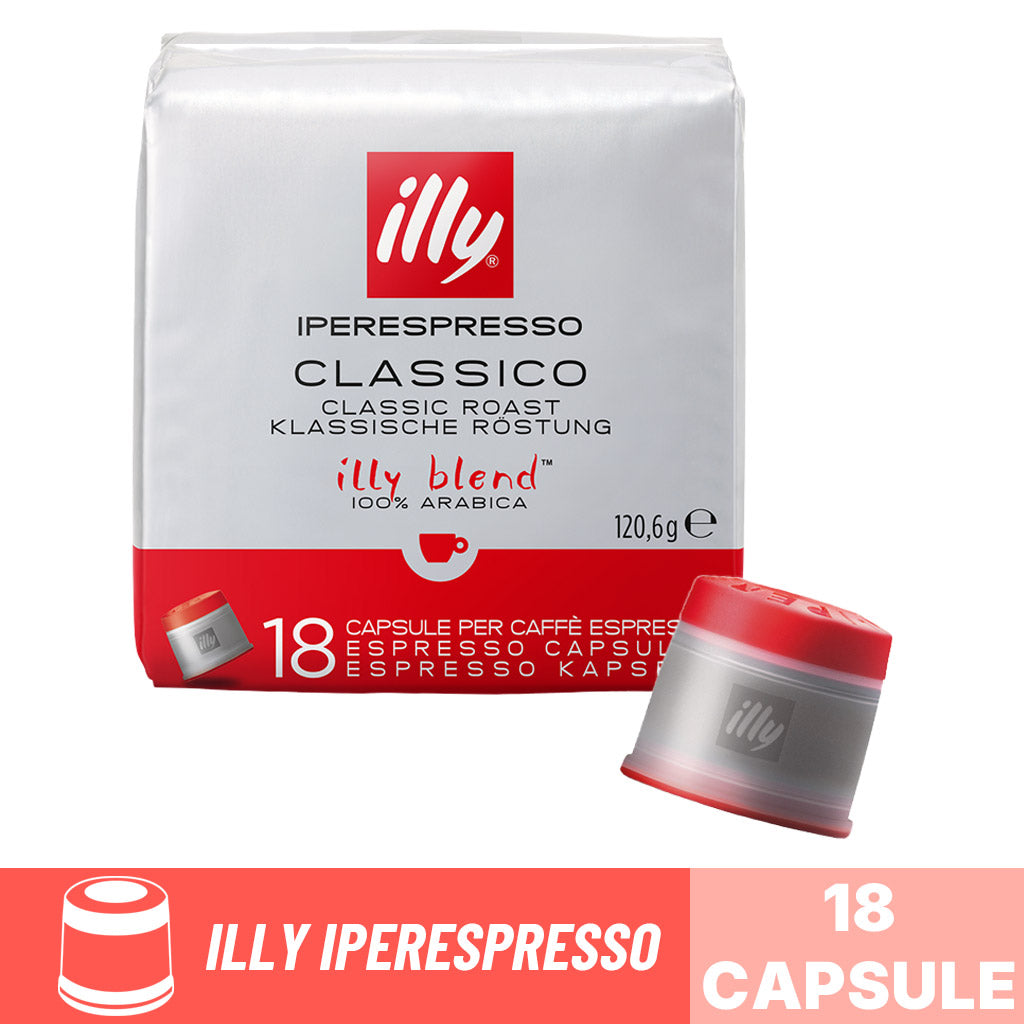 Capsule caffè Illy Iperespresso Classico: confezione da 18 capsule originali 100% Arabica tostatura classica