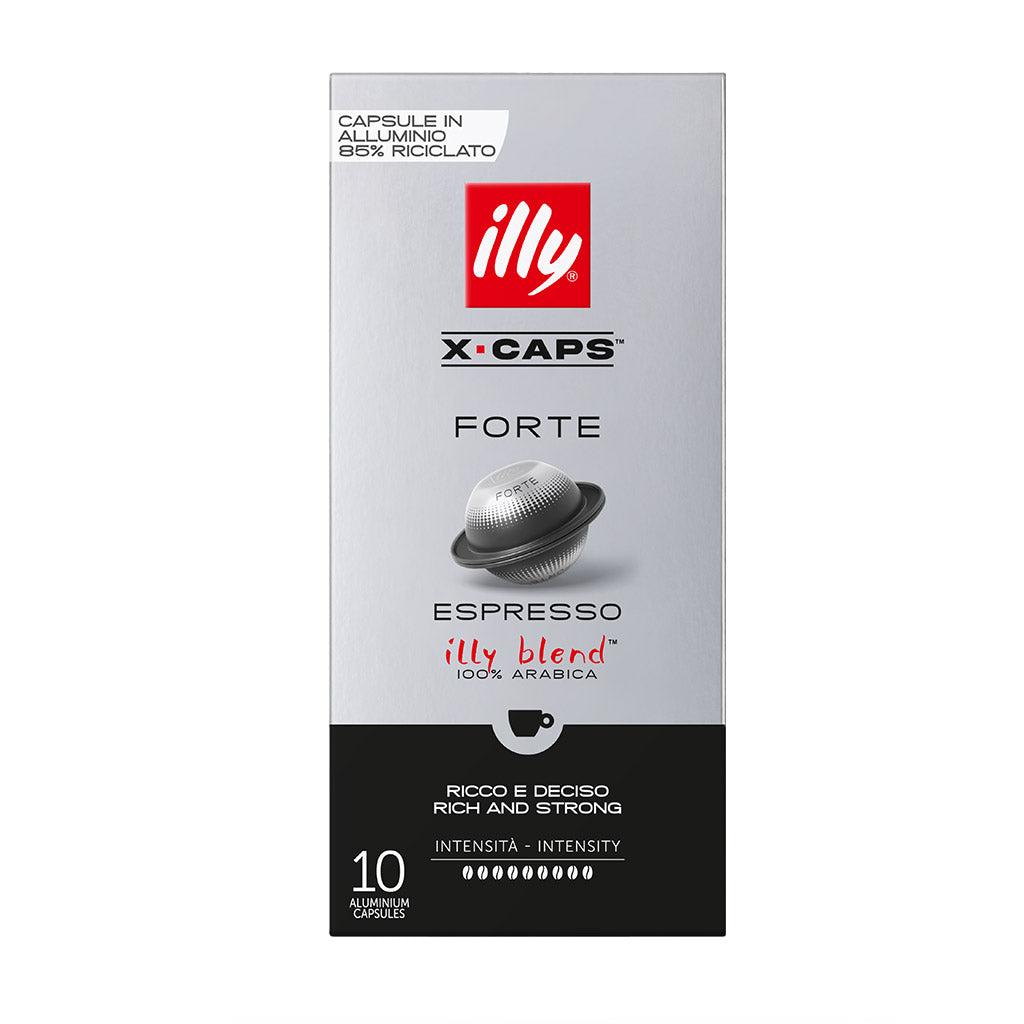 frontale confezione illy forte x-caps 10 capsule alluminio