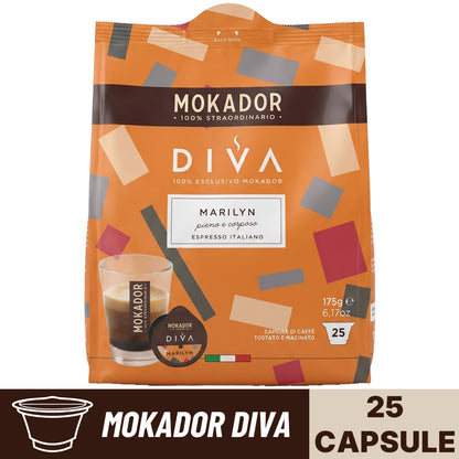 Confezione singola da 25 capsule Mokador Diva marilyn