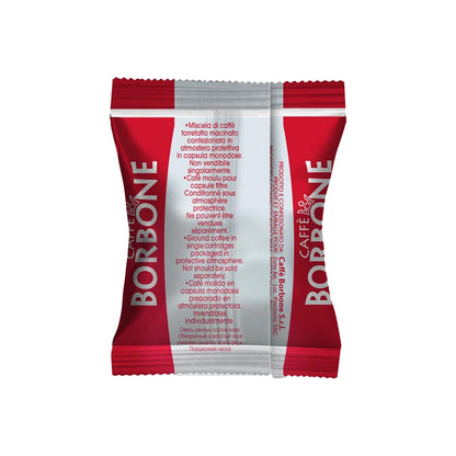 Retro bustina monodose protettiva capsula Caffè Borbone Miscela Rossa compatibile Nespresso.