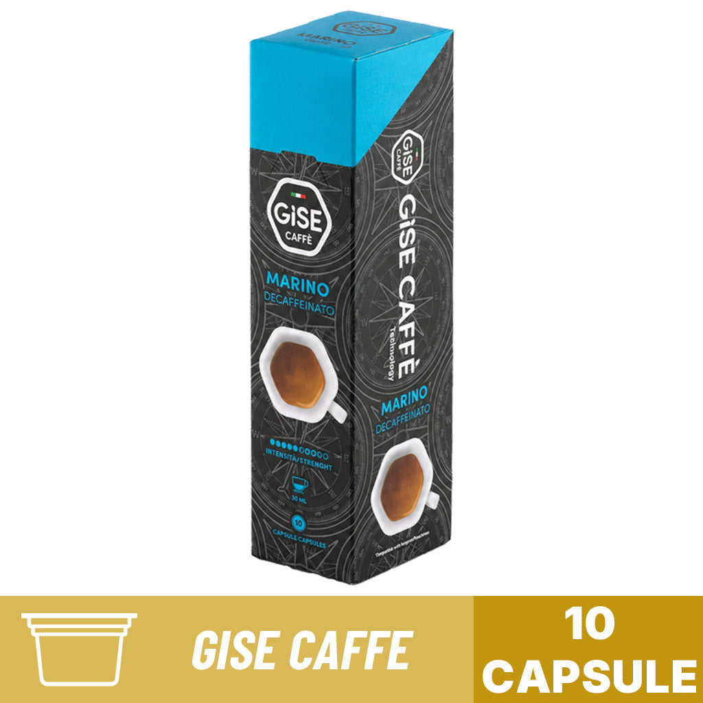 GISE Caffè Technology Marino – confezione da 10 capsule di caffè decaffeinato