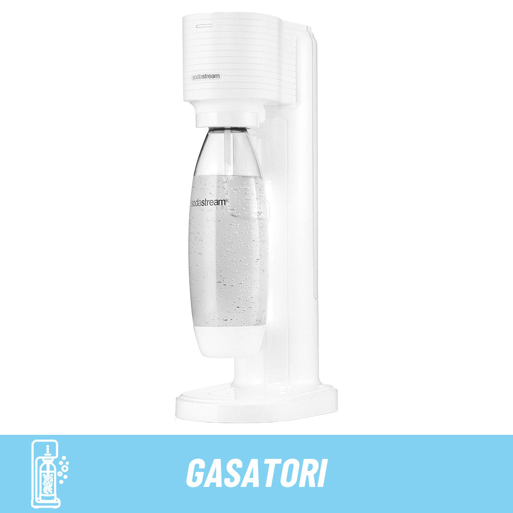 Gasatore d'acqua SodaStream Gaia colore bianco: macchina manuale per fare l'acqua frizzante a casa.
