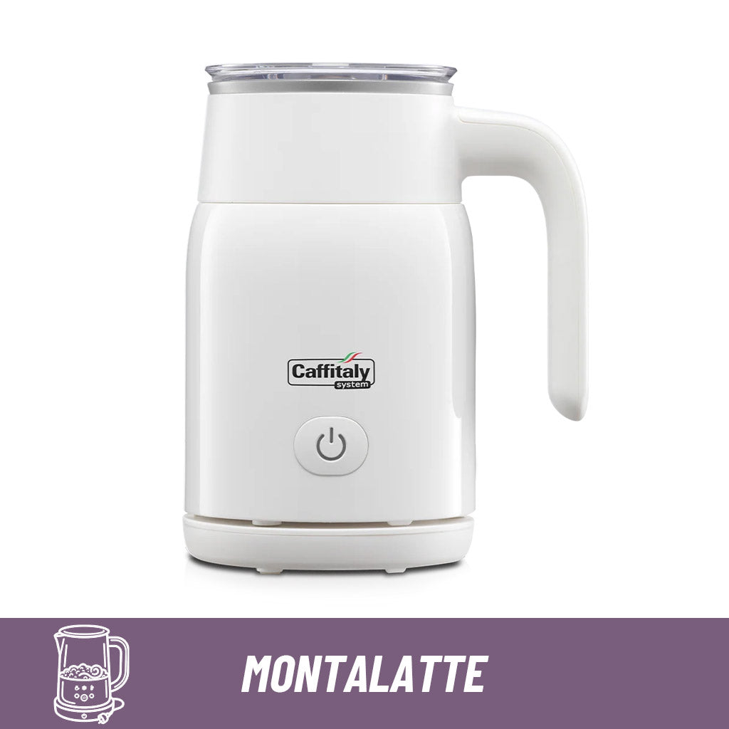 Montalatte elettrico Caffitaly Buongiorno colore bianco: cappuccinatore per schiuma calda e fredda