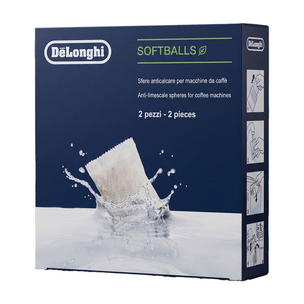 Confezione Sfere anticalcare De'Longhi Softballs: confezione da 2 pezzi per serbatoio acqua macchine da caffè.